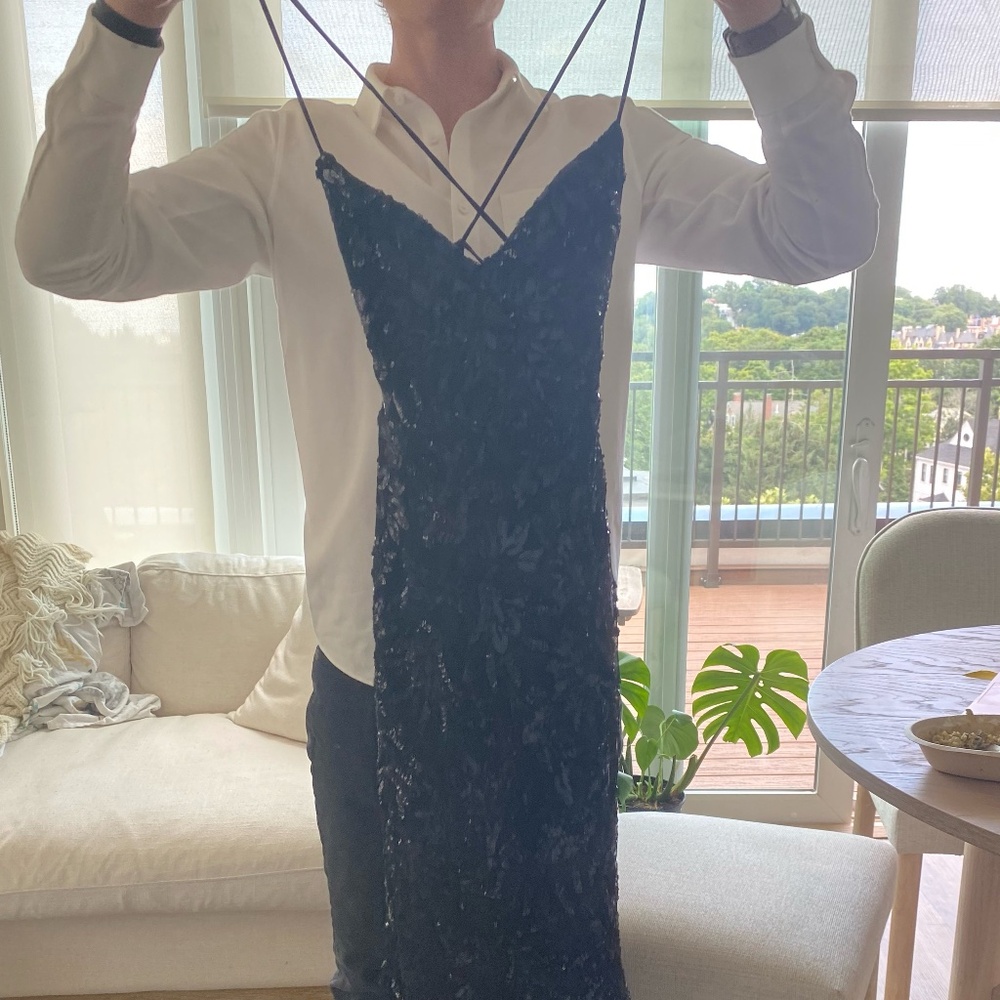 Black formal Sequin Dress